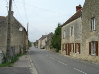 Saint Lambert sur dives : Main street (Chambois to Trun) / Route principale (Chambois vers Trun)